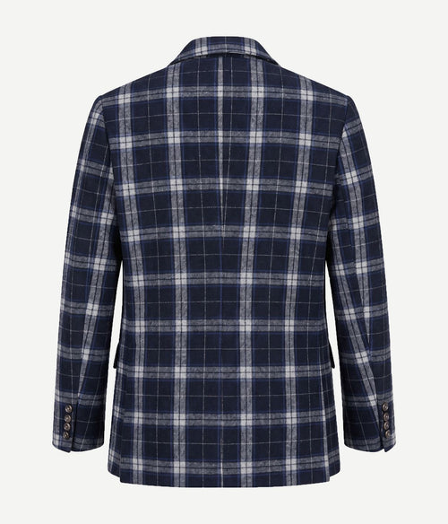Coat wol pepita pepper grey