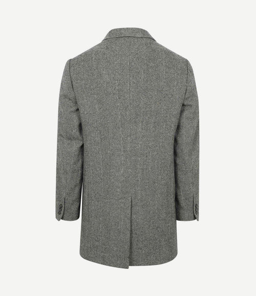 Coat wol pepita pepper grey