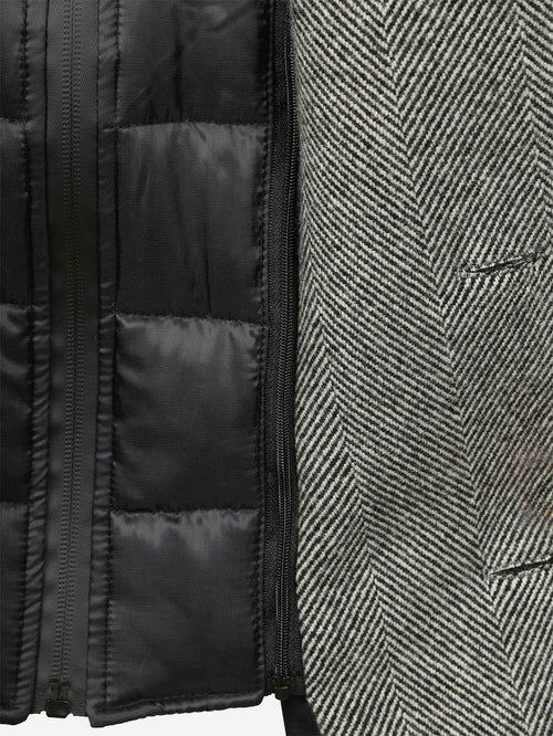 Suitable coat wol pepita pepper grey | Slim-fit