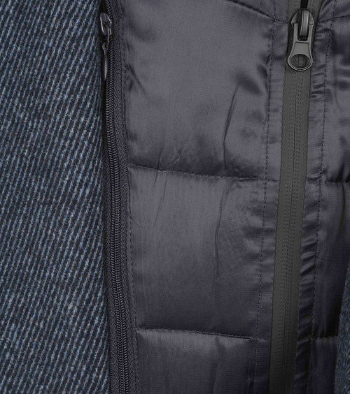 Coat wol twill donkerblauw