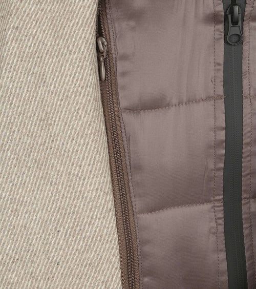 Coat wol twill sand