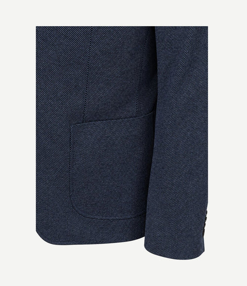 Colbert lommer twill inlay donkerblauw