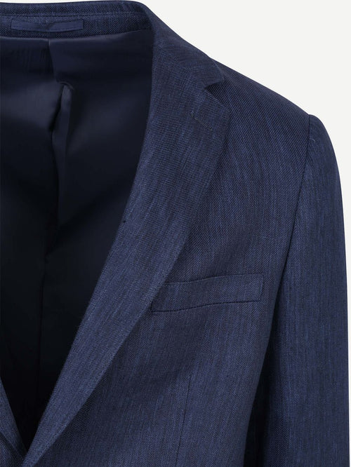 Blazer linen twill donkerblauw