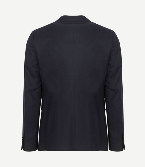 Classic colbert wol blend donkerblauw
