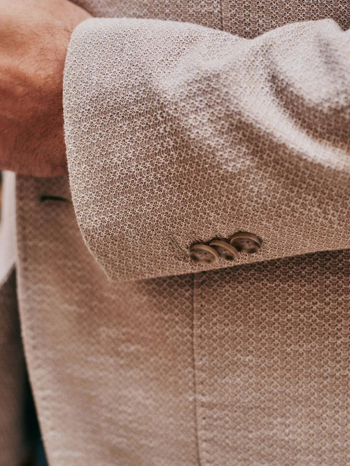 Soft knitted colbert beige