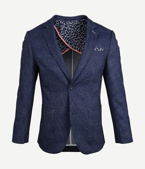 Suitable colbert canavaral dessin donkerblauw