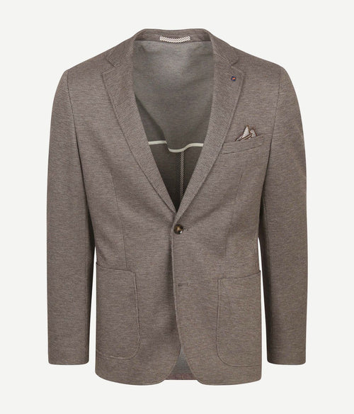 Suitable colbert fame pied de poule bruin | Slim-fit