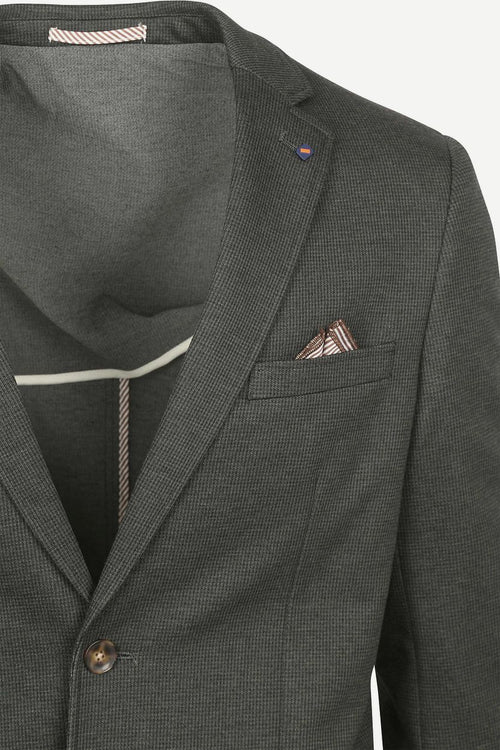 Suitable colbert fame pied de poule donkergroen | Slim-fit