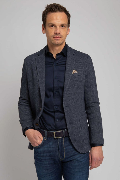 Suitable colbert fame pied de poule donkerblauw