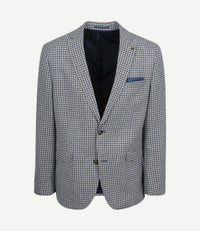 Colbert grou check royal blauw