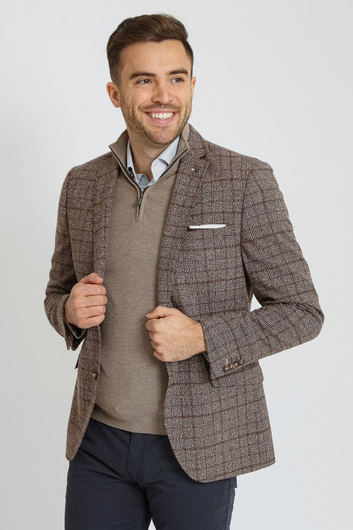 Suitable colbert heleen ruit bruin