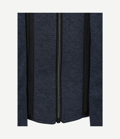 Colbert lommer twill inlay donkerblauw
