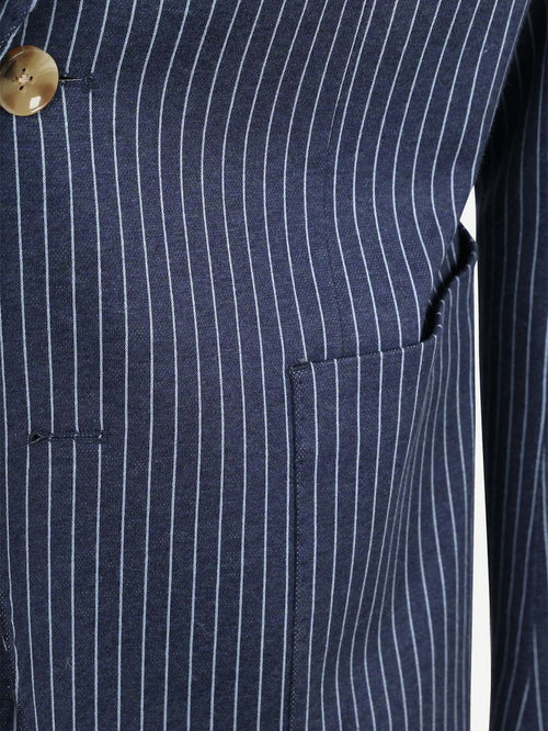 Colbert mylo pinstripe donkerblauw