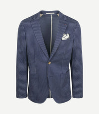 Colbert mylo pinstripe donkerblauw