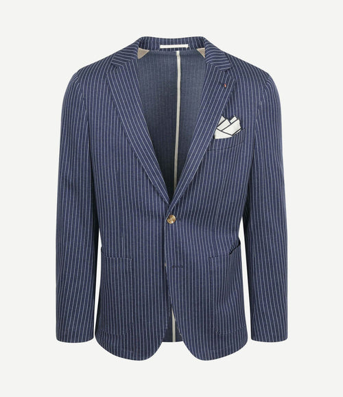 Colbert mylo pinstripe donkerblauw