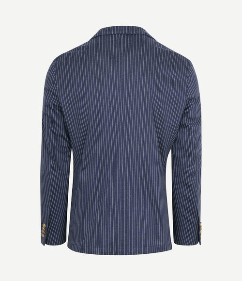 Colbert mylo pinstripe donkerblauw