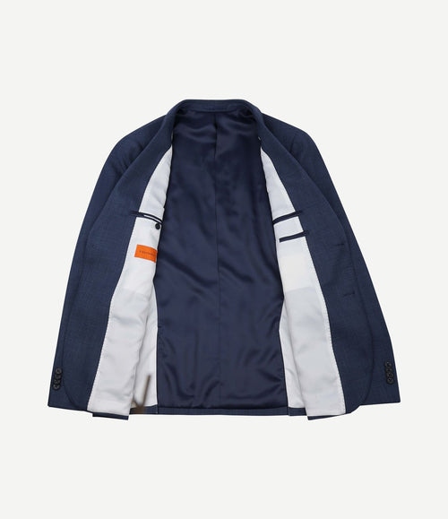 Colbert structure lined donkerblauw