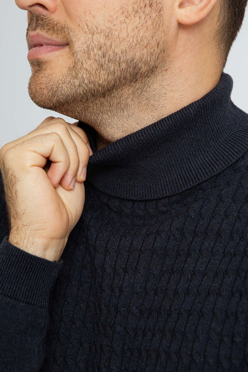 Suitable coltrui cable donkerblauw | Slim-fit