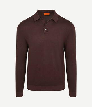 Compact cotton poloshirt bordeaux