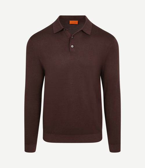 Compact cotton poloshirt bordeaux