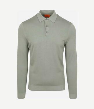 Compact cotton poloshirt lichtgroen