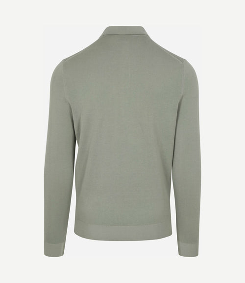 Compact cotton poloshirt lichtgroen