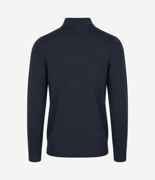 Compact cotton pullover turtle donkerblauw