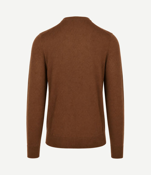 Crew zip merino bruin