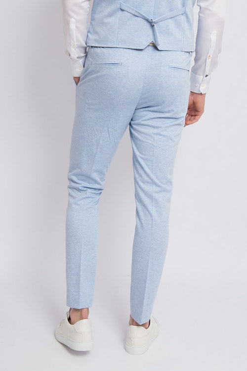 Suitable dace jersey pantalon lichtblauw | Slim-fit