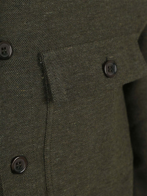 Drop loop overshirt army groen