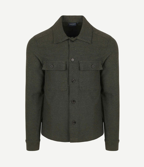 Drop loop overshirt army groen