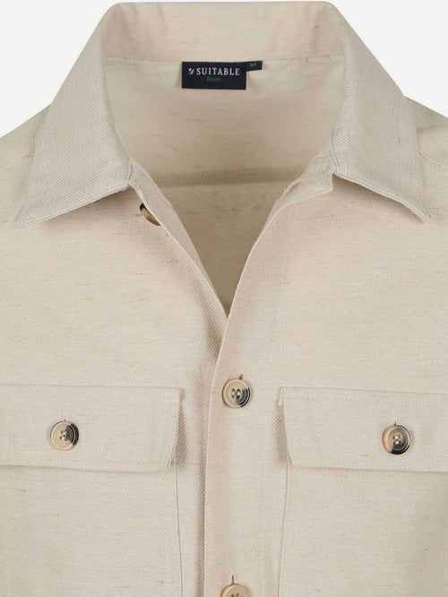 Suitable drop loop overshirt sand | Regular-fit