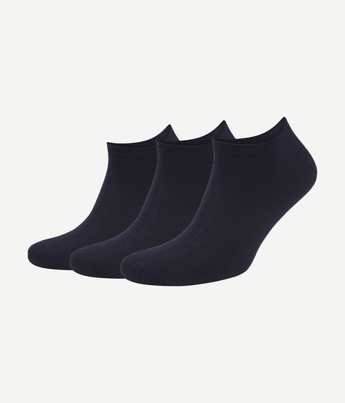 Suitable enkelsokken (3-pack) donkerblauw