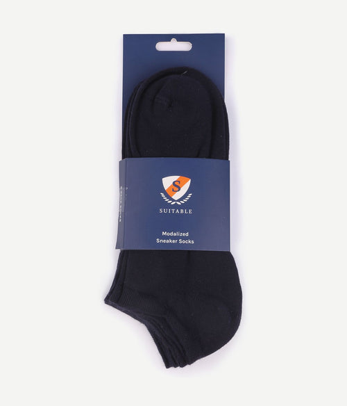 Suitable enkelsokken (3-pack) donkerblauw