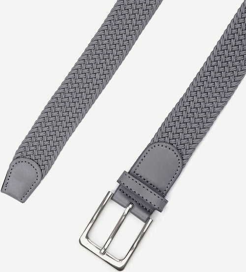 Suitable geweven riem donkergrijs