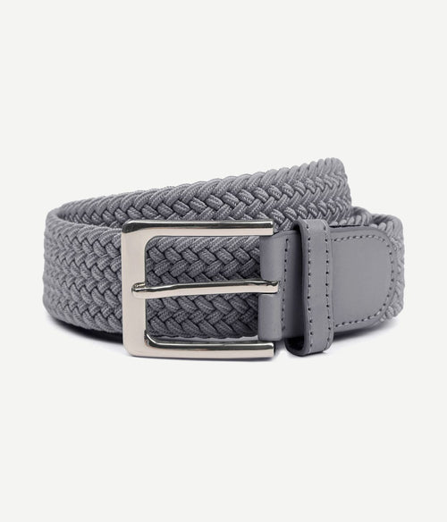 Suitable geweven riem donkergrijs