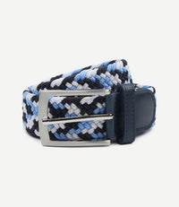 Geweven riem donkerblauw blauw