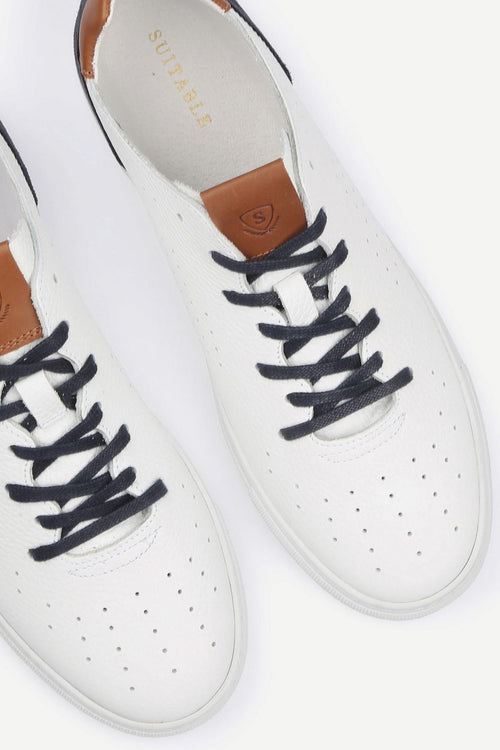 Grain sneaker wit