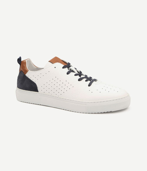 Grain sneaker wit