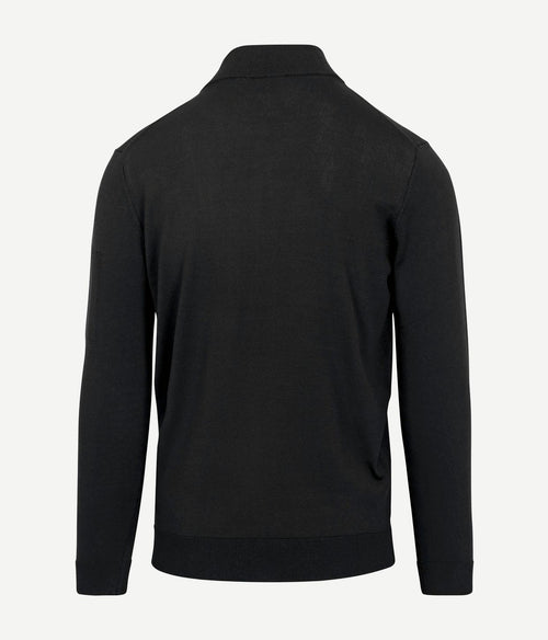 Suitable halve rits trui rafe zwart | Slim-fit