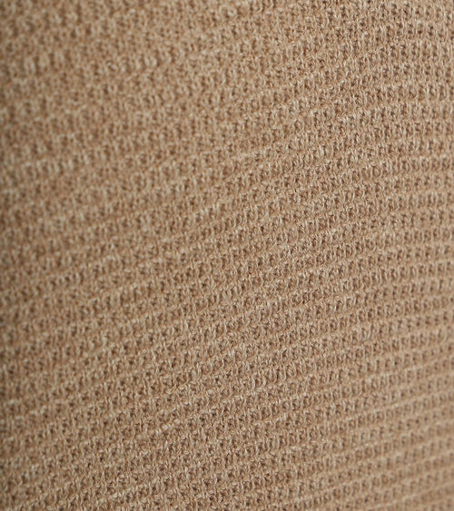 Suitable halve rits trui structuur beige | Regular-fit