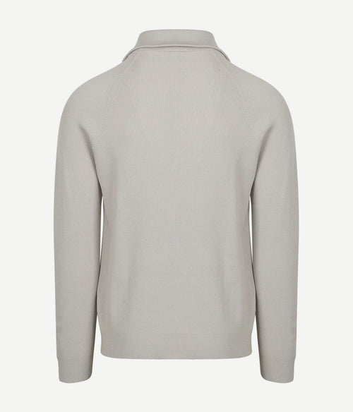 halve rits trui tias cooldry knit greige