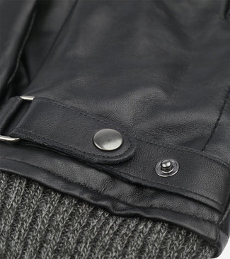 Suitable handschoen nappa leer zwart