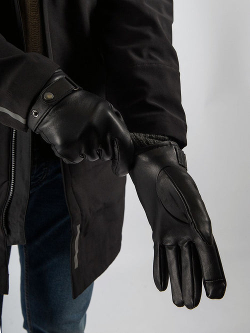 Handschoen nappa leer zwart