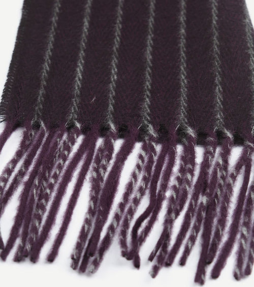 Suitable heren sjaal paars streep 18-19