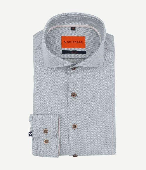 Suitable herringbone overhemd groen