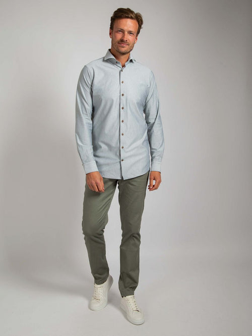 Suitable herringbone overhemd groen