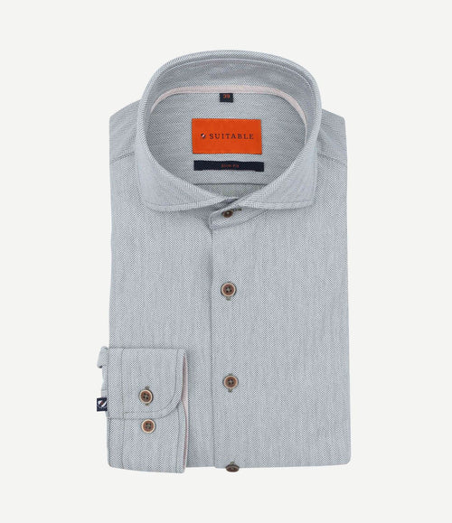 Herringbone overhemd groen