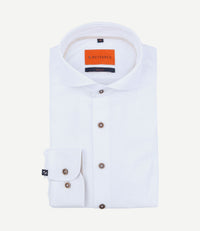 Herringbone overhemd wit