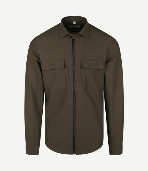 Jacket shirt donkergroen